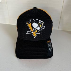Pittsburgh Penguins adidas Black and Yellow Fitted Hat